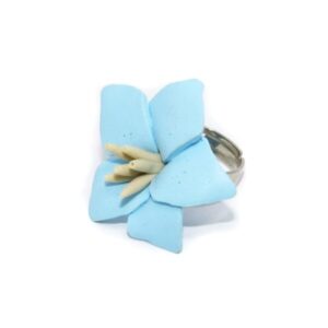 Anel Flor Azul