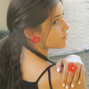 Anel Flor Coral