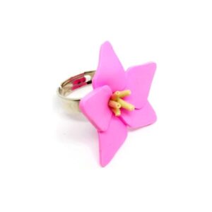 Anel Flor Rosa