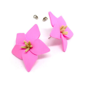 Brinco Flor Rosa