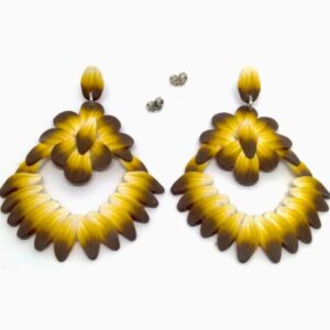 Brinco Provençal Amarelo e Marrom