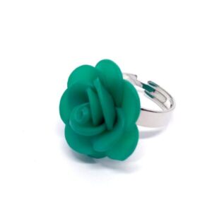 Anel Rosa Verde Esmeralda
