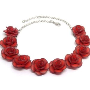 Colar Rosas Vermelhas