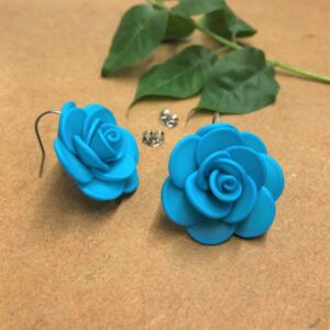 Brinco Rosa Azul Turquesa