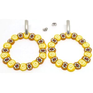 Brinco Circular Amarelo