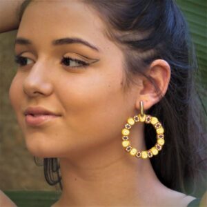 Brinco Circular Amarelo